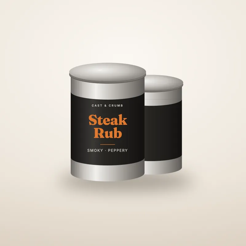 The Cast & Crumb Steak Rub Spice Tin